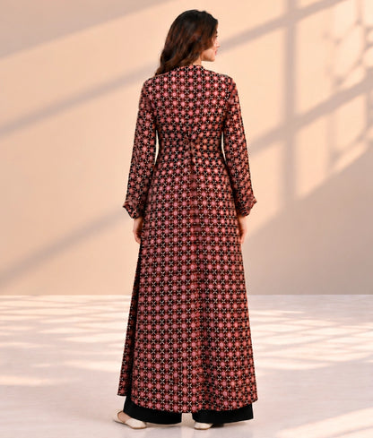 Printed Kaftan with Pants - Printed Kaftan with Pants
