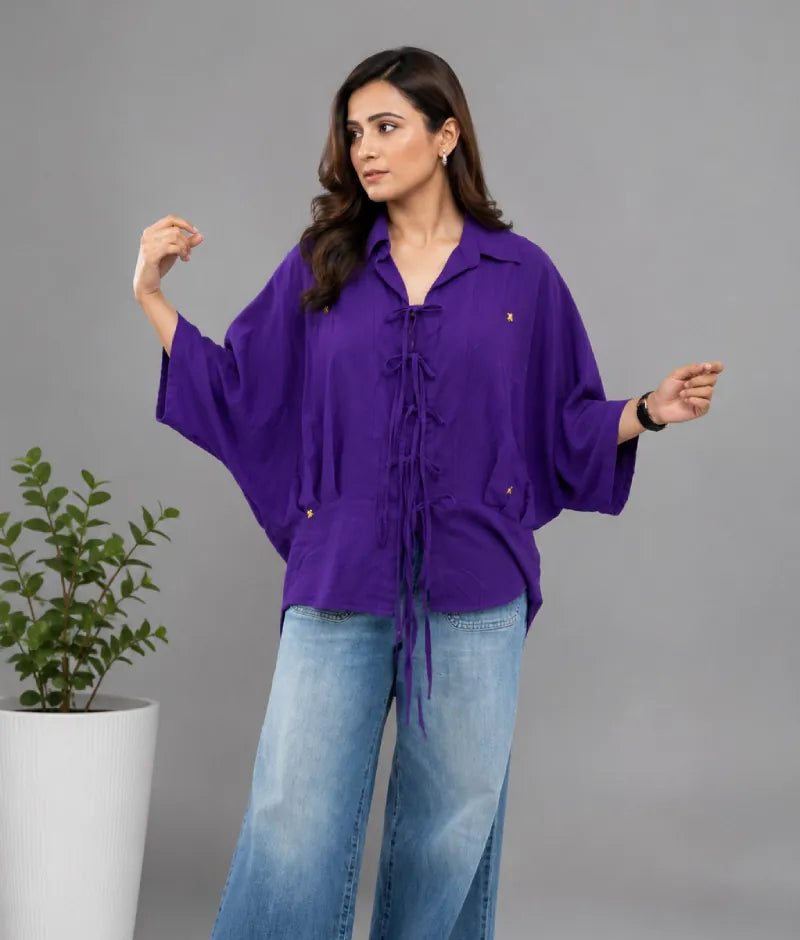 Purple Linen Shirt