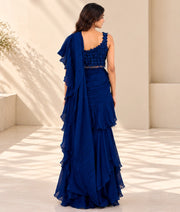 Embroidered Blouse with Stitched Saree