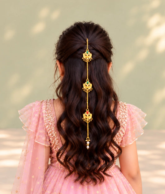 Dreamy Gold Hair Adornment Portrait - Dreamy Gold Hair Adornment Portrait