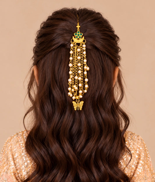 Elegant Gold Hair Ornament Portrait - Elegant Gold Hair Ornament Portrait
