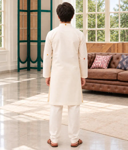 Off-White Mul Kurta Set