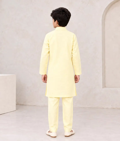 Yellow Embroidered Kurta Set