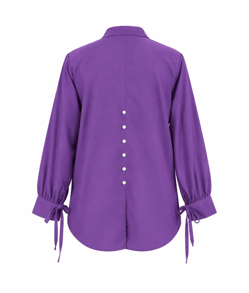 Label Aubergine Purple Linen Shirt