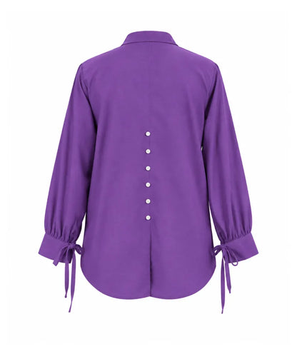 Aubergine Purple Linen Shirt - Label Aubergine Purple Linen Shirt