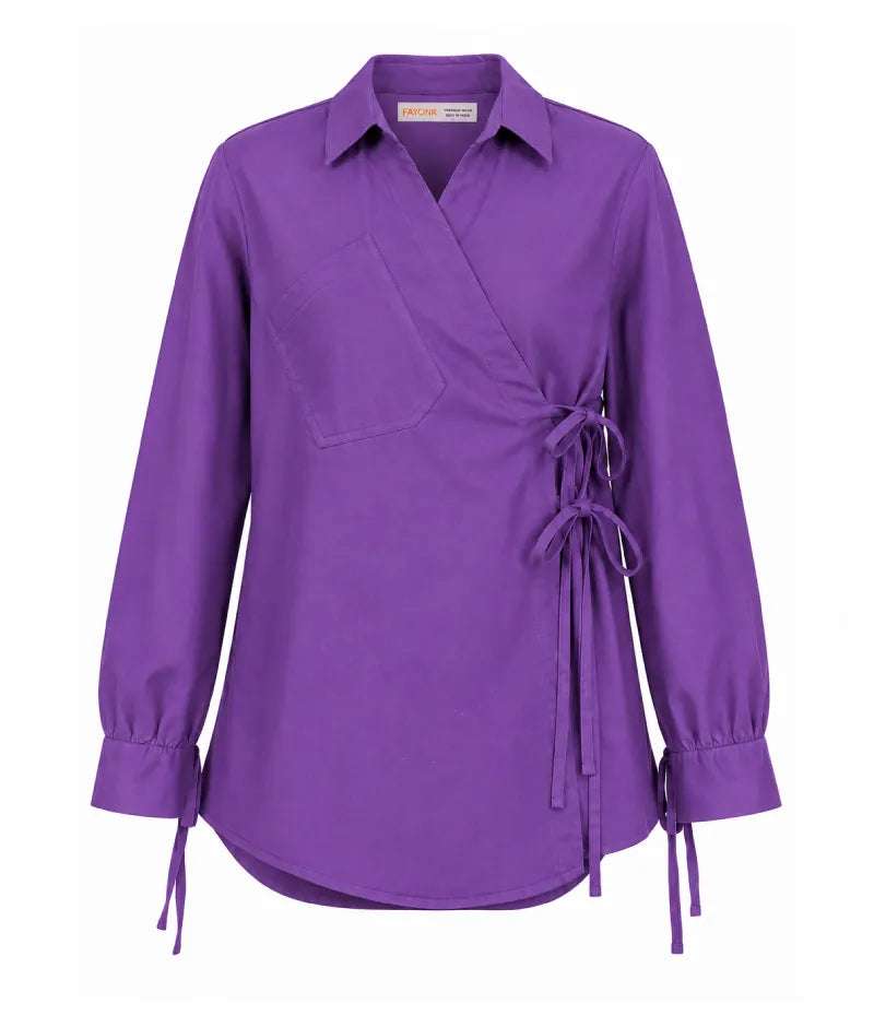 Label Aubergine Purple Linen Shirt