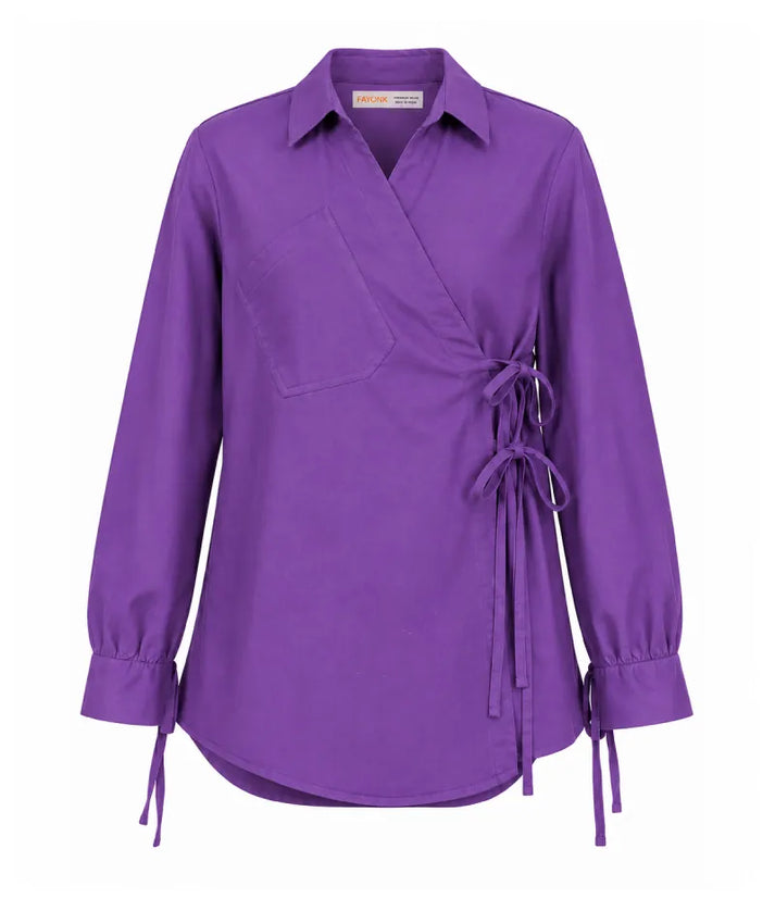 Label Aubergine Purple Linen Shirt
