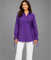 Label Aubergine Purple Linen Shirt