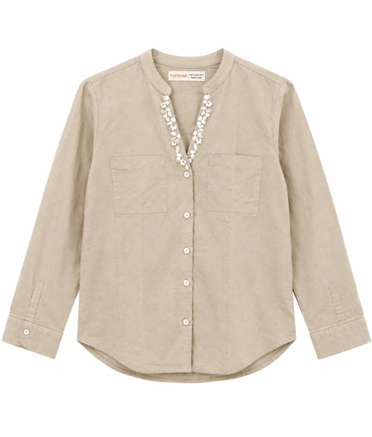 Label Beige Linen Shirt