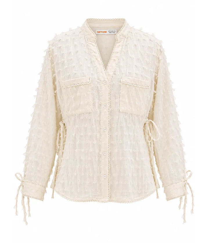 Label Beige Tassel Shirt