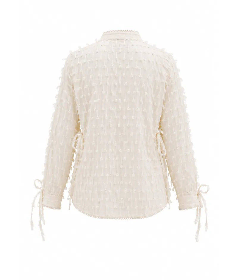 Label Beige Tassel Shirt