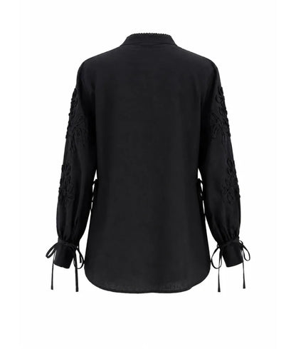 Label Black Embroidered Shirt