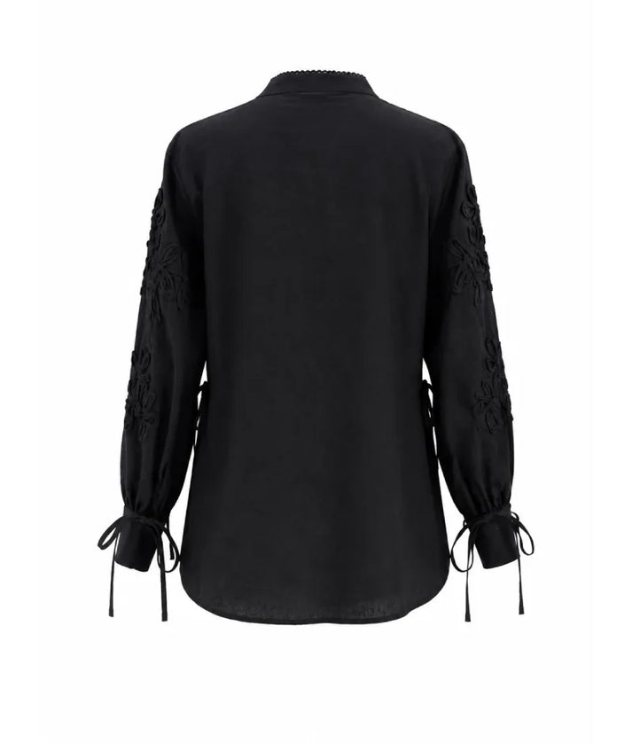 Label Black Embroidered Shirt