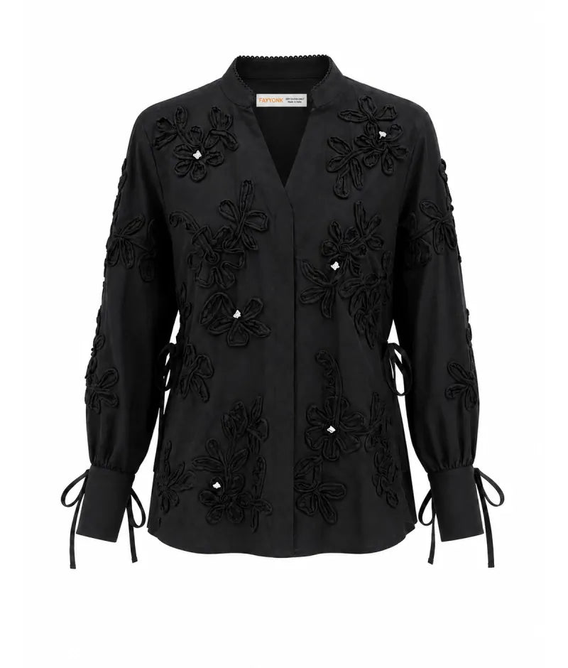 Label Black Embroidered Shirt