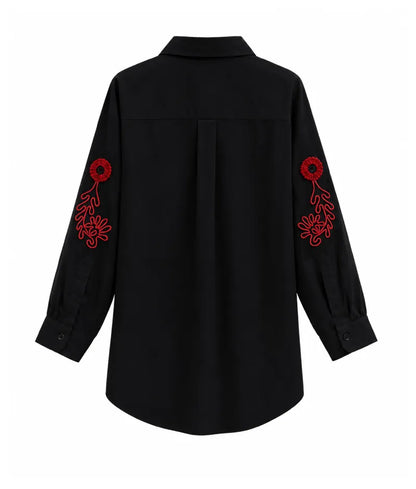 Label Black Embroidered Shirt