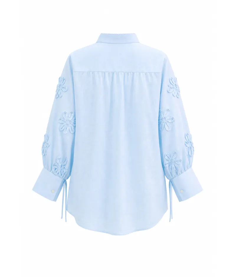 Label Blue Embroidered Shirt