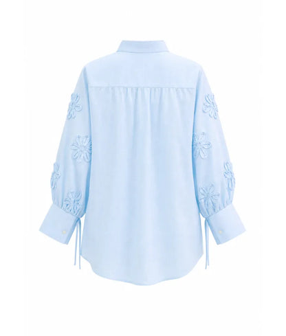 Label Blue Embroidered Shirt