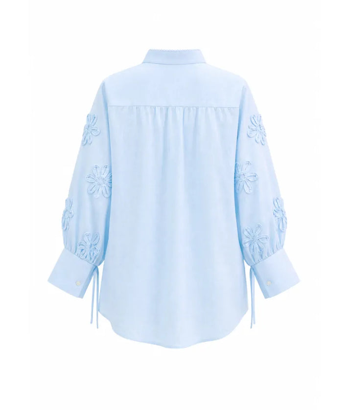 Label Blue Embroidered Shirt