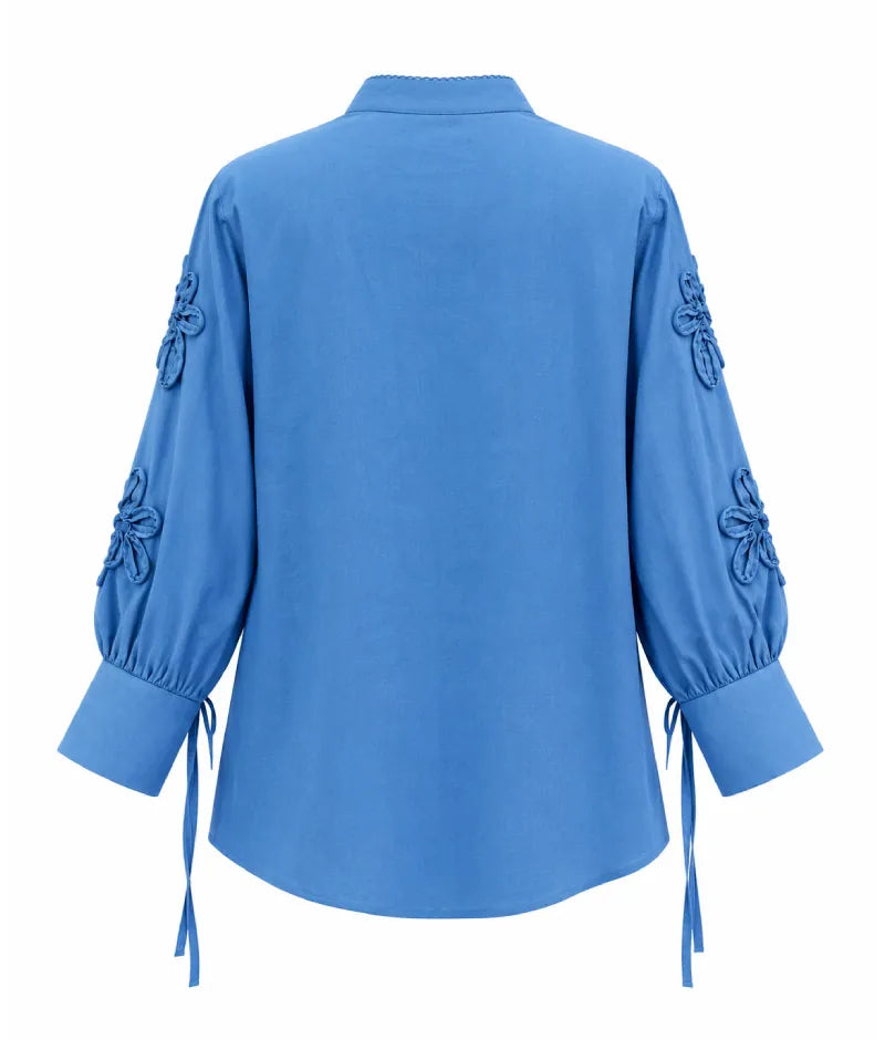 Label Blue Embroidered Shirt