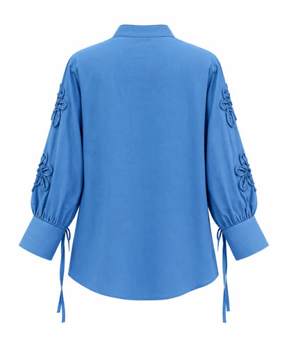 Blue Embroidered Shirt - Label Blue Embroidered Shirt