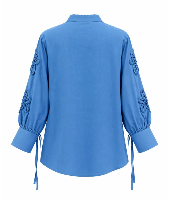 Label Blue Embroidered Shirt