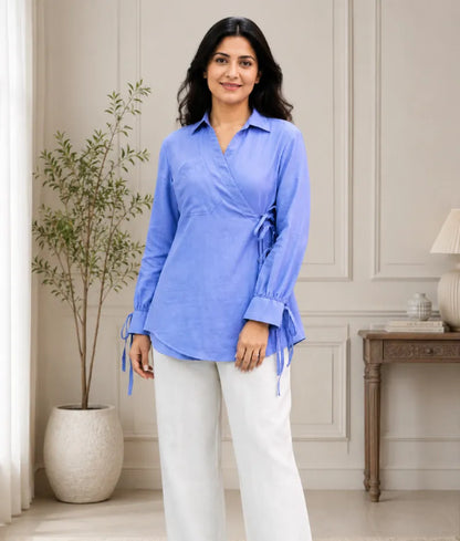 Label Blue Linen Shirt
