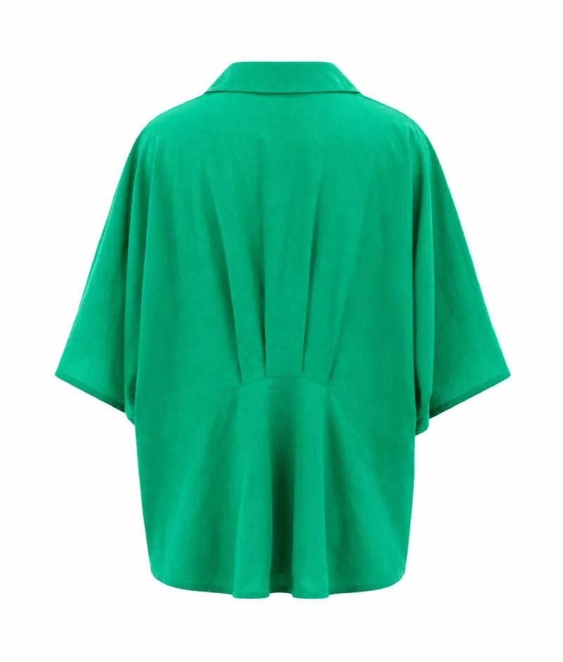 Label Bottle Green Linen Shirt