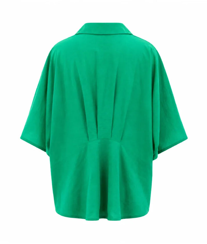 Label Bottle Green Linen Shirt