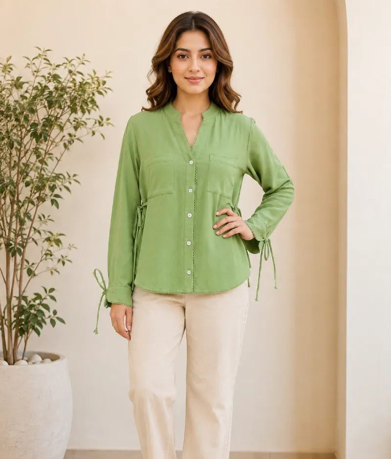 Label Green Linen Shirt
