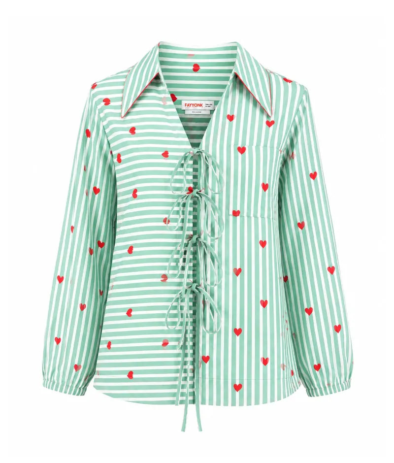 Label Green Printed Shirt
