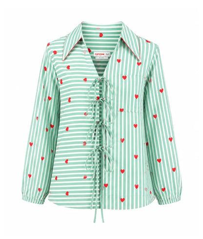 Label Green Printed Shirt
