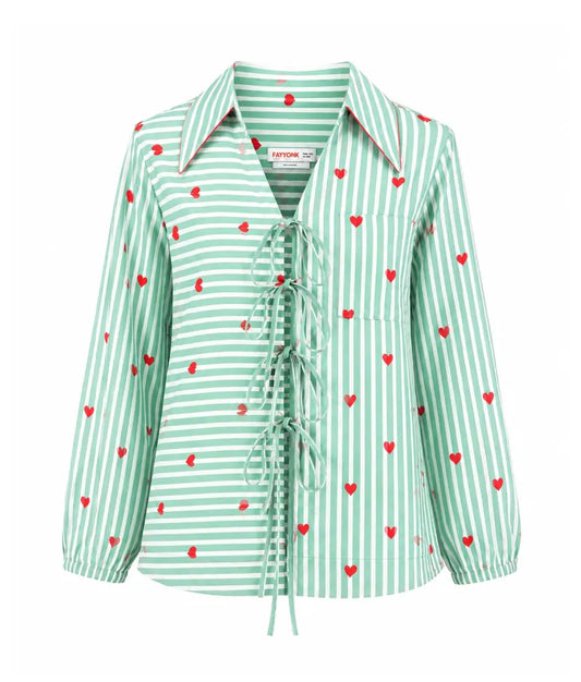 Label Green Printed Shirt