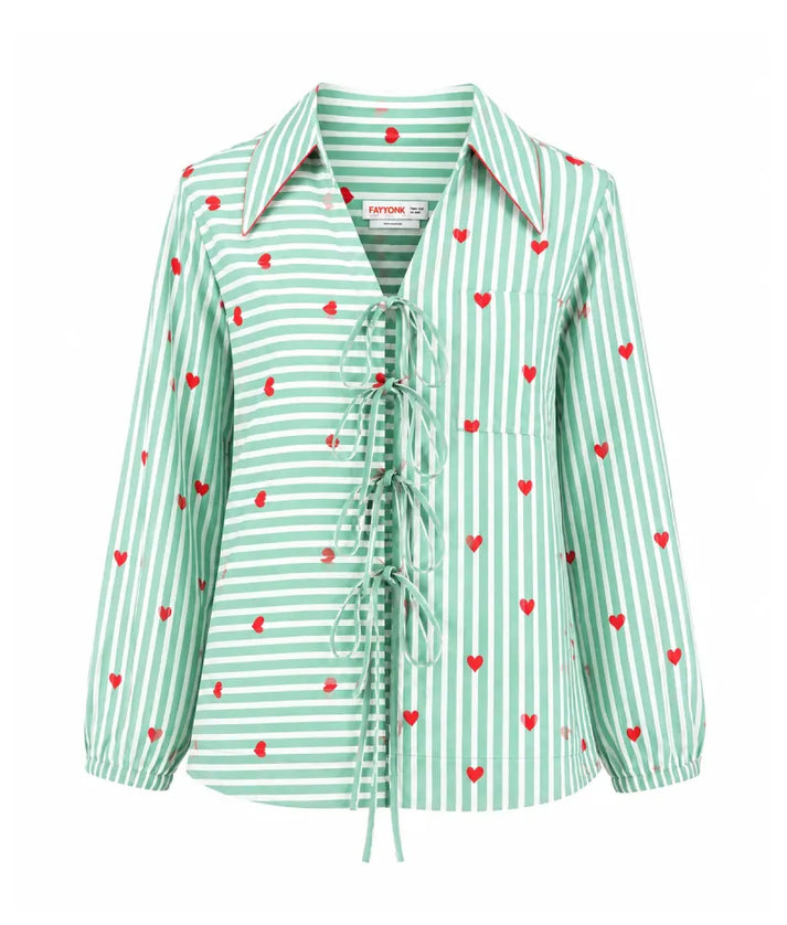 Label Green Printed Shirt