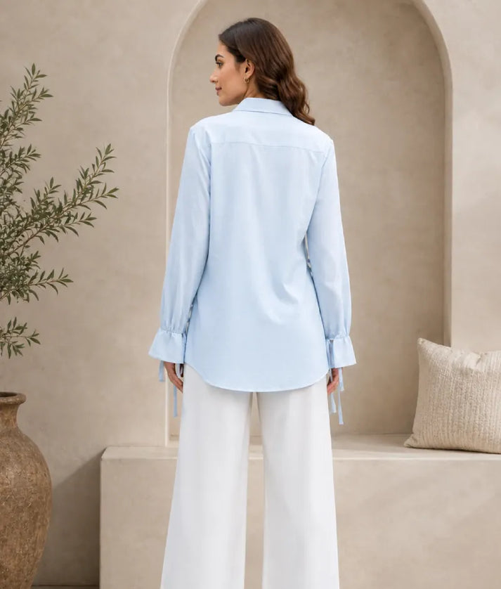 Label Light Blue Linen Shirt