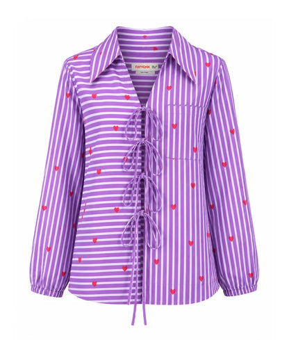 Label Lilac Printed Shirt