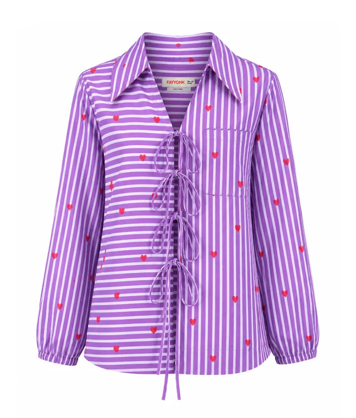 Label Lilac Printed Shirt