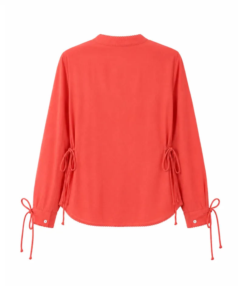 Label Orange Linen Shirt