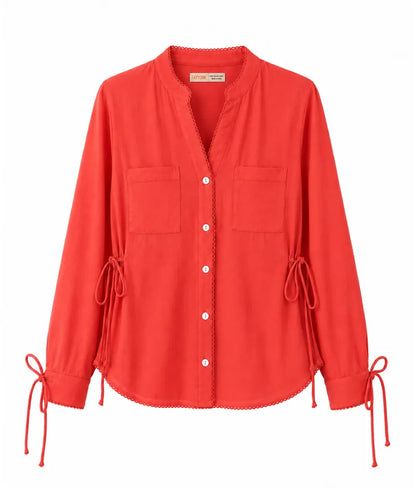 Label Orange Linen Shirt