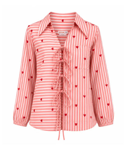 Label Peach Printed Shirt