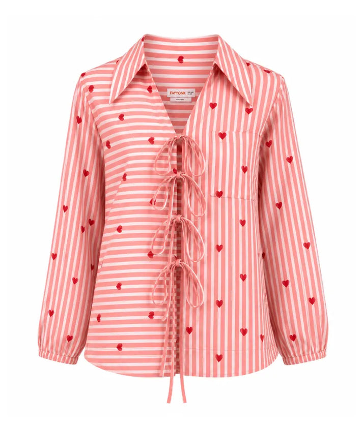 Label Peach Printed Shirt