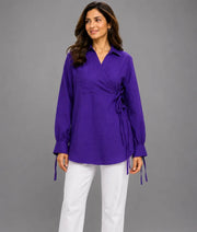 Label Royal Blue Linen Shirt