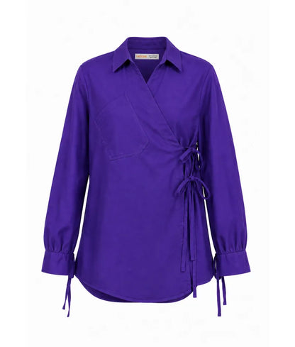 Label Royal Blue Linen Shirt