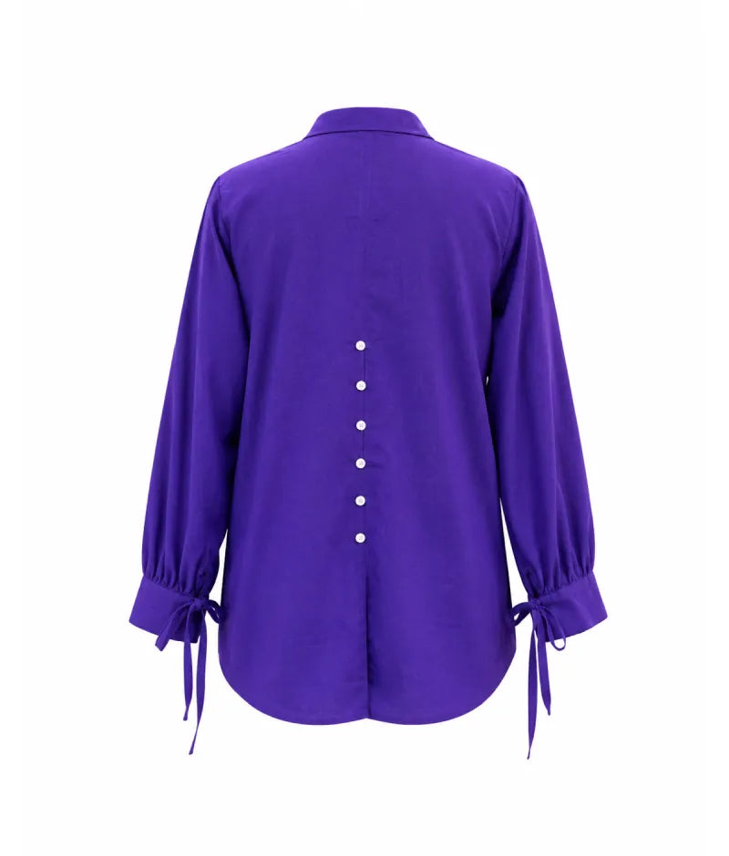 Label Royal Blue Linen Shirt