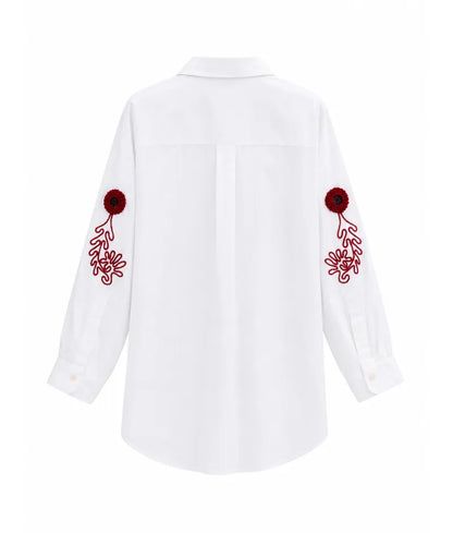 Label White Embroidered Shirt
