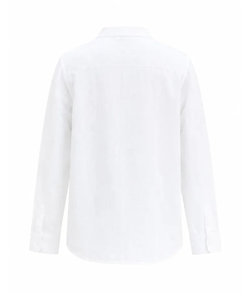 Label White Linen Shirt