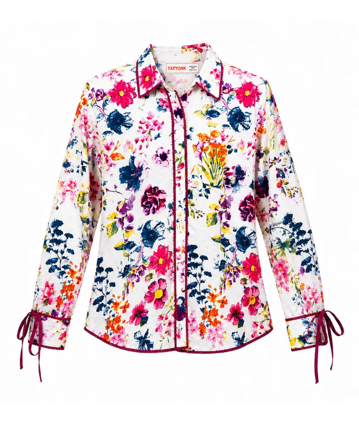 Label White Printed Shirt