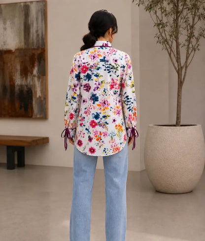 Label White Printed Shirt