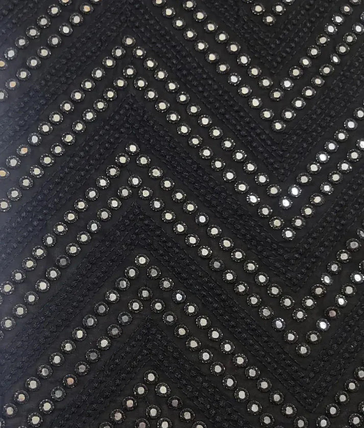 Luxe Black Mirror Work Lehenga Choli Set