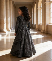 Luxe Black Sequence Gown for Girls