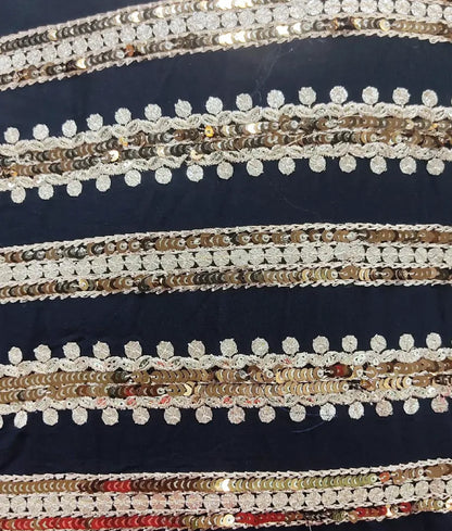 Luxe Black Sequins Lehenga Choli Dupatta for Girls